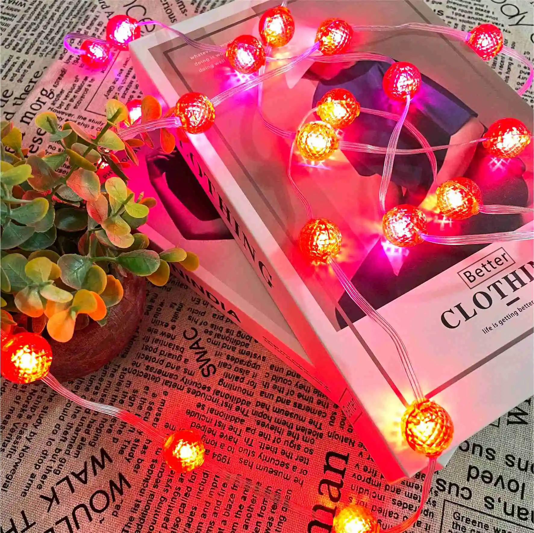 Red pineapple led strip lights (3)