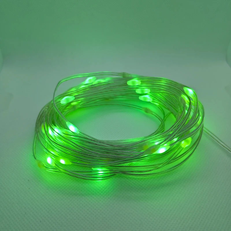 green outdoor string lights